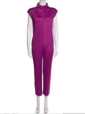 Pleats Please Issey Miyake Mock Neck Jumpsuit